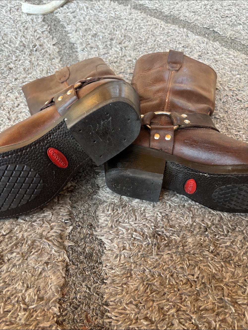 Durango Brown Leather Harness Ankle Boots - Picture 7 of 9